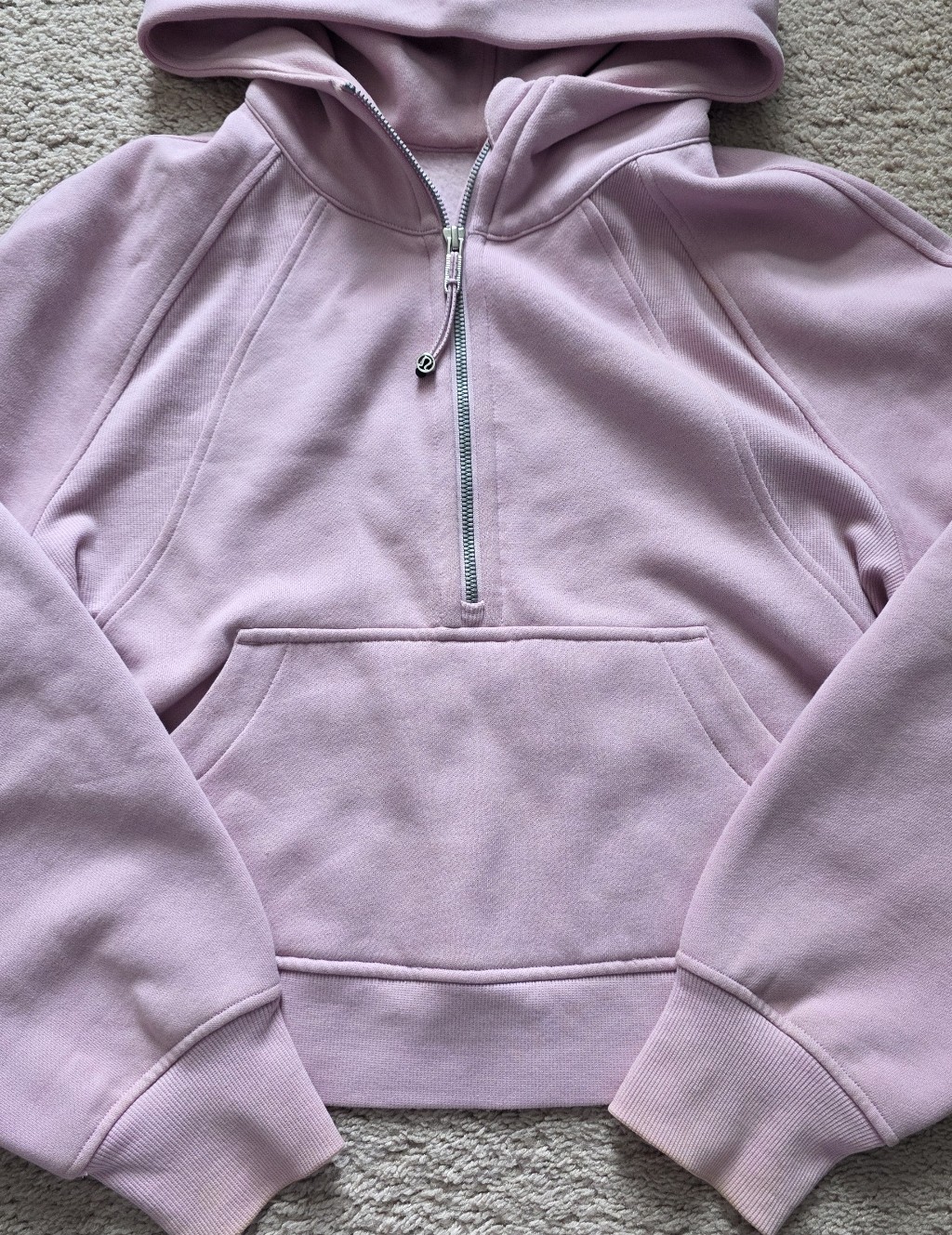 Lululemon Scuba Oversized Half-Zip Pink Peony Xs/S